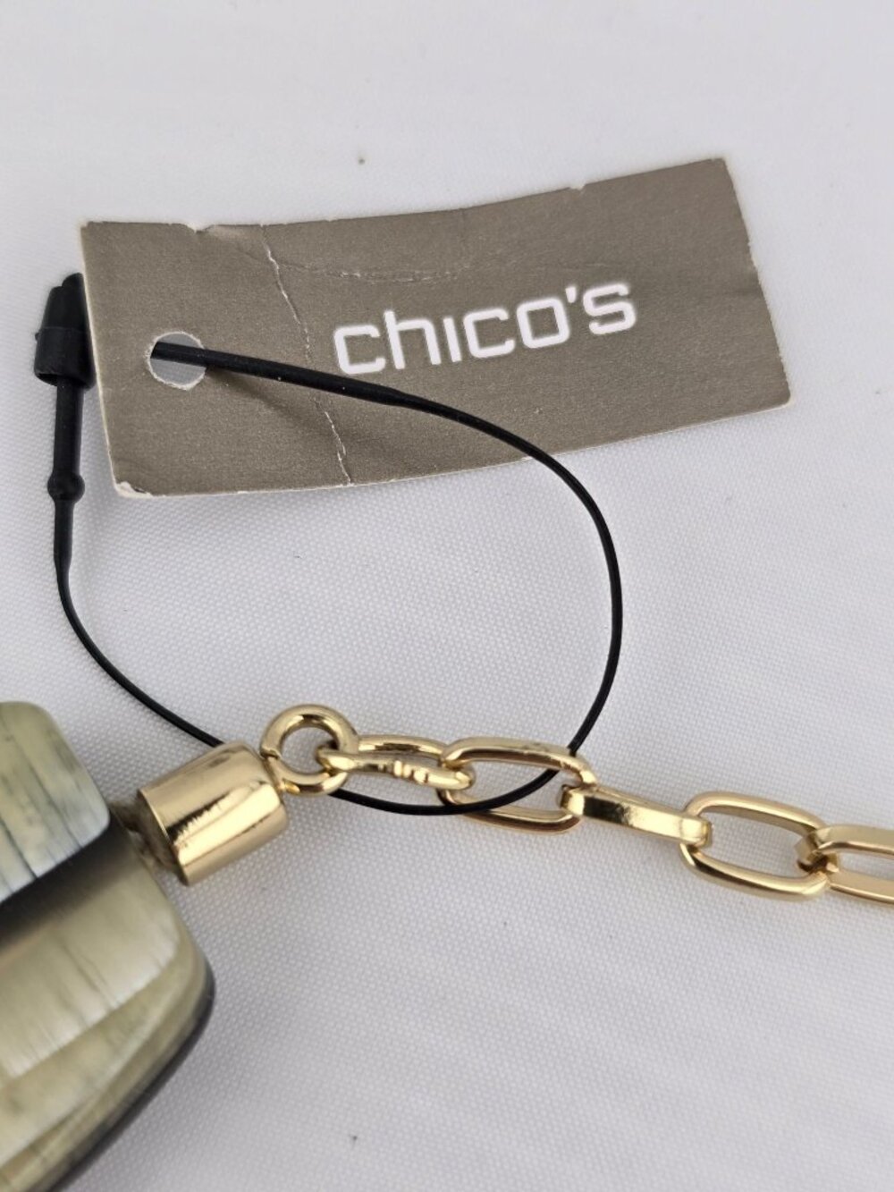 Chicos Rianna Multi-Strand Necklace With Black & Cream Beads Statement Heavy - Picture 5 of 7